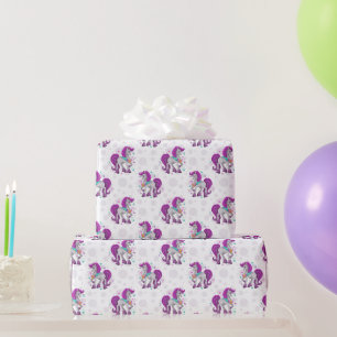 Papel de Regalo de Unicornios Bailando