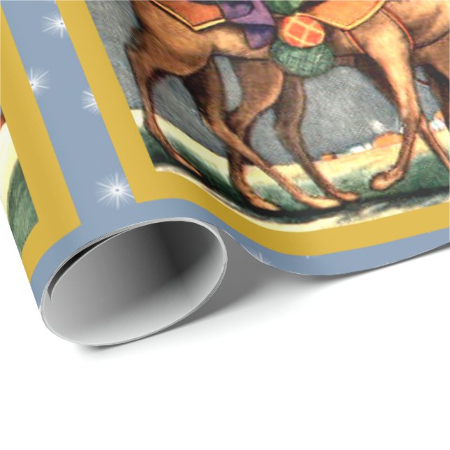 Papel de regalo de unos de los reyes magos para (Esquina del rollo)
