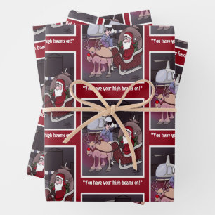 Papel de regalo de vacaciones con luces largas