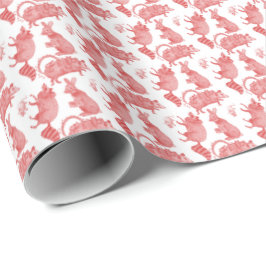 Papel de regalo de vacaciones de animales de patio