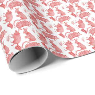 Papel de regalo de vacaciones de animales de patio