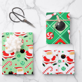 Papel de regalo de vacaciones de bolos