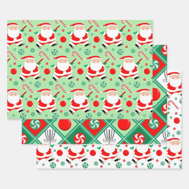 Papel de regalo de vacaciones de Golf con Disco (Set)