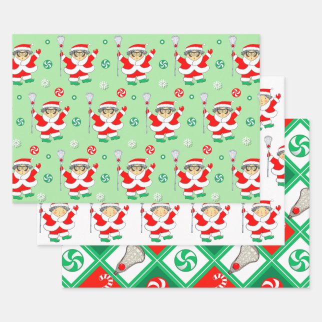 Papel de regalo de vacaciones de Lacrosse (Set)
