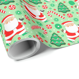 Papel de regalo de vacaciones de tenis de mesa