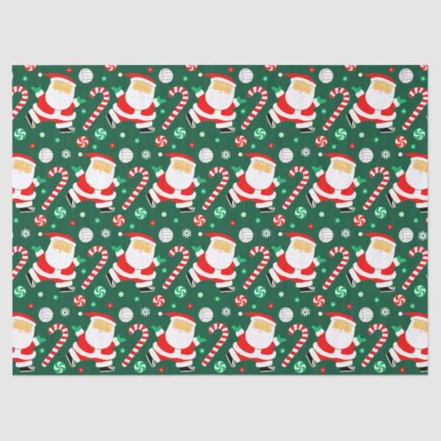 Papel de regalo de vacaciones de voleibol creativo (Anverso)