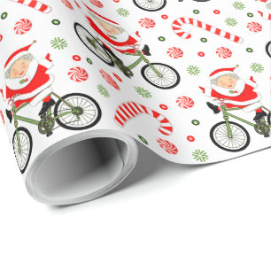 Papel de regalo de vacaciones en bicicleta