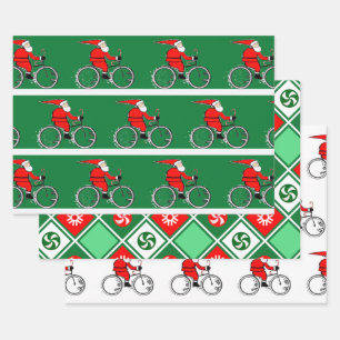 Papel de regalo de vacaciones en bicicleta de cicl