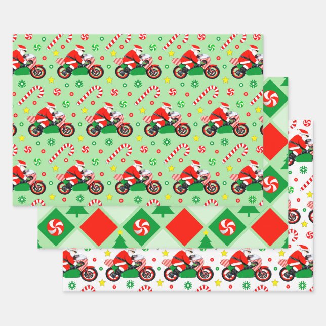 Papel de regalo de vacaciones para motocicleta (Set)