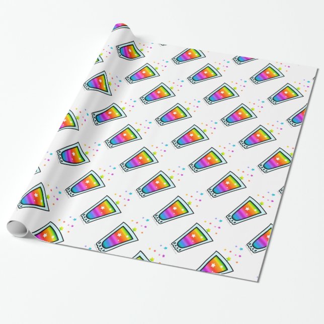 Papel de regalo de vaso de chupito Rainbow Shotz! (Desenrollado)