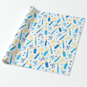 Papel de Regalo de Velas de Hanukkah
