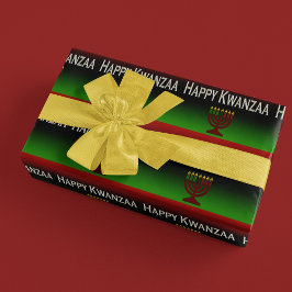 Papel de regalo de velas felices de Kwanzaa