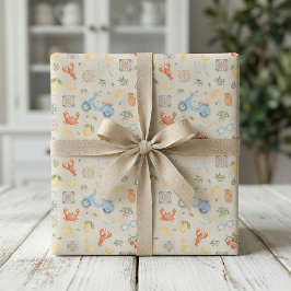 Papel de regalo de verano italiano mediterráneo