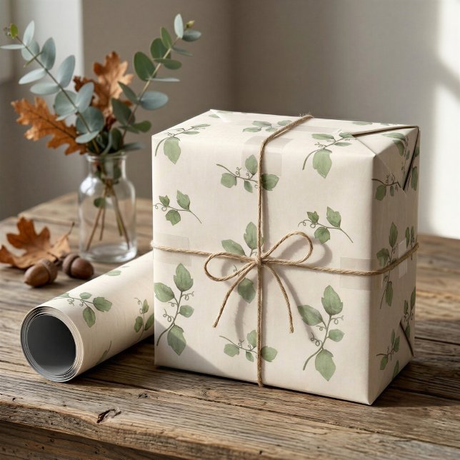 Papel de regalo de vid acuarela (Subido por el creador)