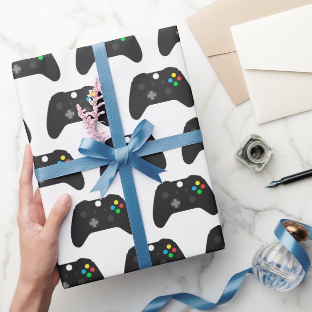Papel de regalo de videojuegos, envoltorio de rega (Regalar)