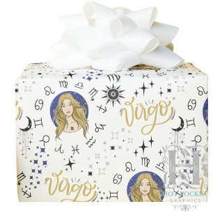 Papel de regalo de Virgo Zodiaco