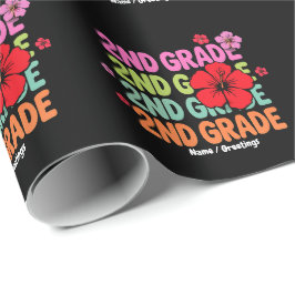 Papel De Regalo De vuelta a la escuela primer día de segundo curso