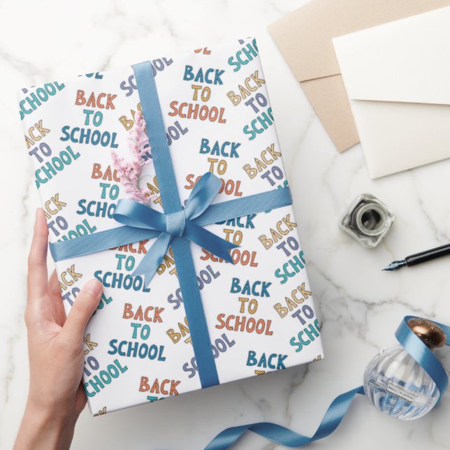 Papel de regalo de vuelta al cole, envoltorio de r (Regalar)