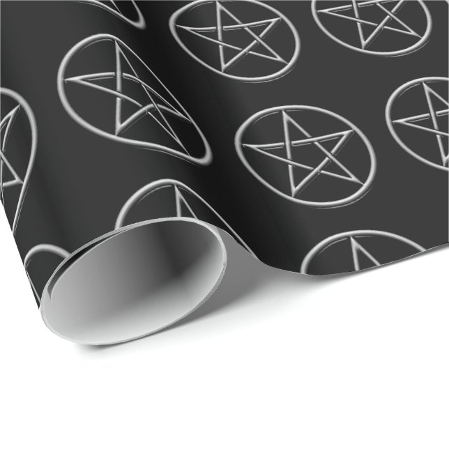Papel de regalo de Yule con pentáculos de aspecto  (Esquina del rollo)