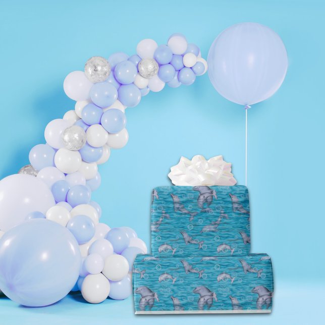 Papel De Regalo Debajo Del Mar Con La Fiesta De Cumpleaños De Los  (Subido por el creador)