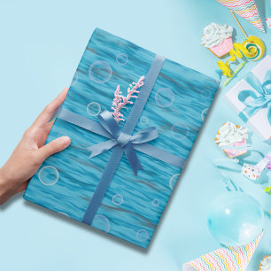 Papel De Regalo Debajo Del Mar Con La Fiesta De Cumpleaños De Los