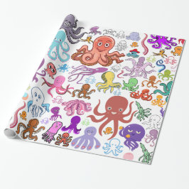 Papel De Regalo Debajo del mar El Octopus Boutique Gift Wrap