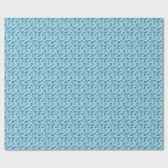 Papel De Regalo Debajo del turno de cumpleaños del mar (Superficie plana)