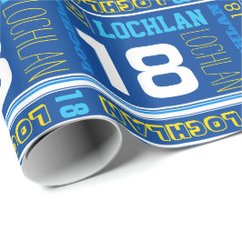 Papel De Regalo Décimo octavo abrigo personalizado del deporte del