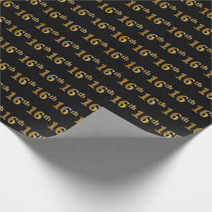 Papel De Regalo Décimosexto (décimosexto) acontecimiento del oro