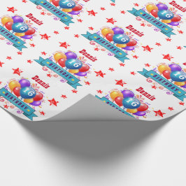 Papel De Regalo décimosexto Globos coloridos festivos V10GZ del