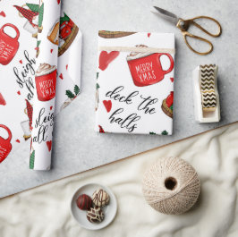 Papel De Regalo Deck The Halls Fun Food Navidades