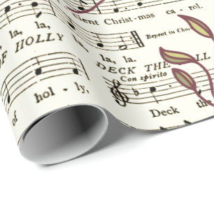 Papel De Regalo Deck the Halls Sheet Music Wrapee Paper