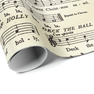 Papel De Regalo Deck the Halls Sheet Music Wrapee Paper