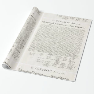 Papel De Regalo Declaración de Independencia de los Estados Unidos