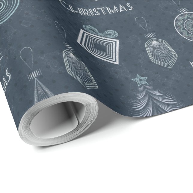 Papel De Regalo Decoración Art Deco moderna ornamental retro naval (Esquina del rollo)