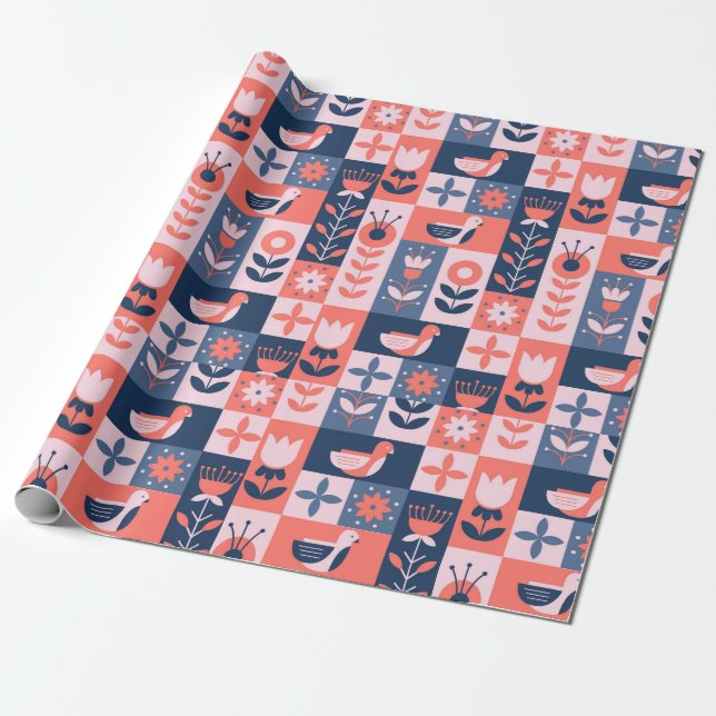 Papel De Regalo Decoración colorida (Desenrollado)