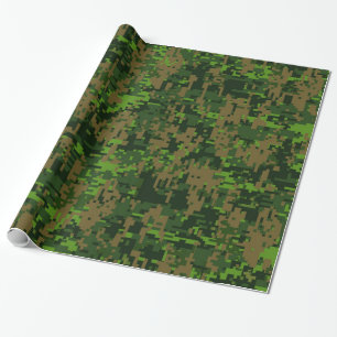 Papel De Regalo Decoración de acento digital de camuflaje estilo W