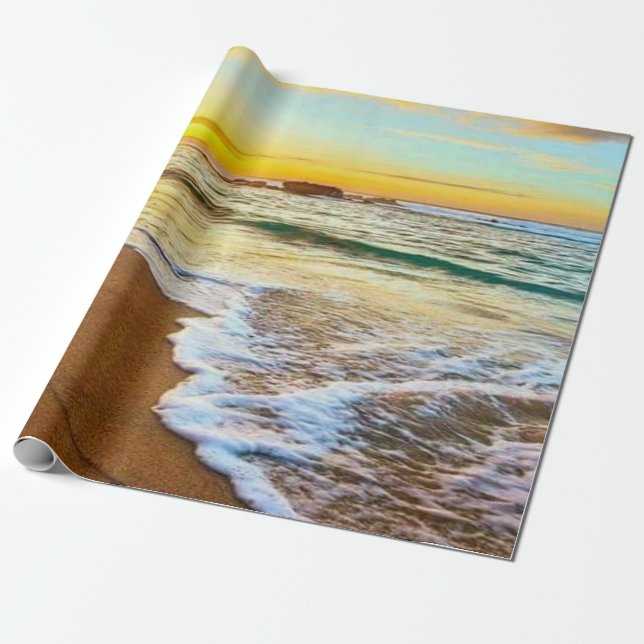 Papel De Regalo Decoración de Beach Sunset (Desenrollado)