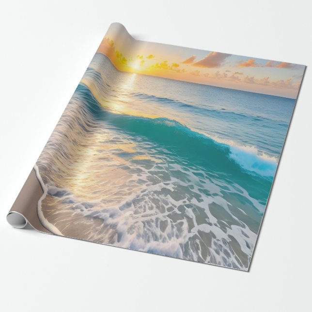 Papel De Regalo Decoración de Beach Sunset (Desenrollado)