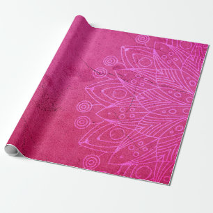 Papel De Regalo Decoración de fondo rosa de Mandala