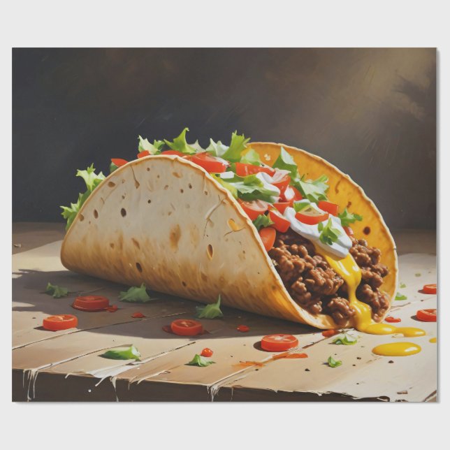 Papel De Regalo Decoración de la vida del taco (Superficie plana)
