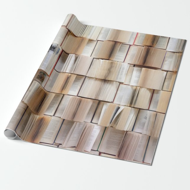 Papel De Regalo Decoración de libros de pared (Desenrollado)
