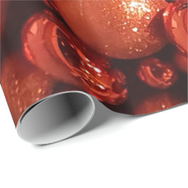 Papel De Regalo Decoración de los navidades en tonos rojos