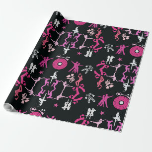 Papel De Regalo Decoración del hogar con patrones de bailarina ros