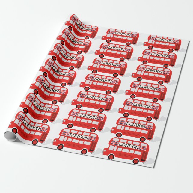 Papel De Regalo Decoración doble de Londres (Desenrollado)