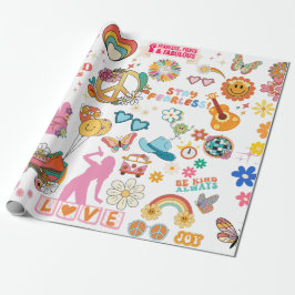 PAPEL DE REGALO DECORACIÓN GROOVY AL ESTILO SWIFT  