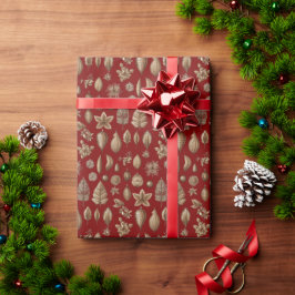 Papel De Regalo Decoración moderna de oro para Navidades