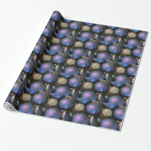 Papel De Regalo Decoraciones moradas y doradas