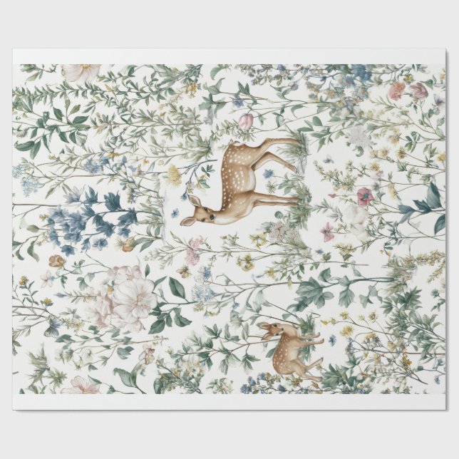 Papel De Regalo  Decorative Gift Wrap Paper Forest Animal (Superficie plana)