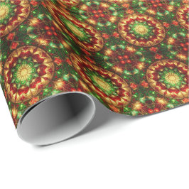 Papel De Regalo Decorative Red Green Holiday Wrapping Paper